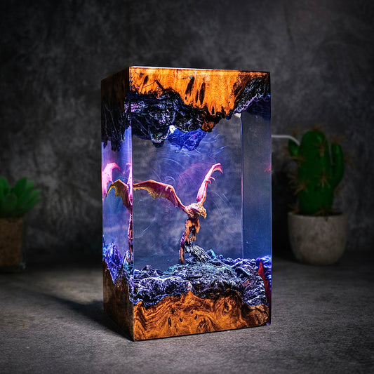 Fire Legend Dragon Resin lamp