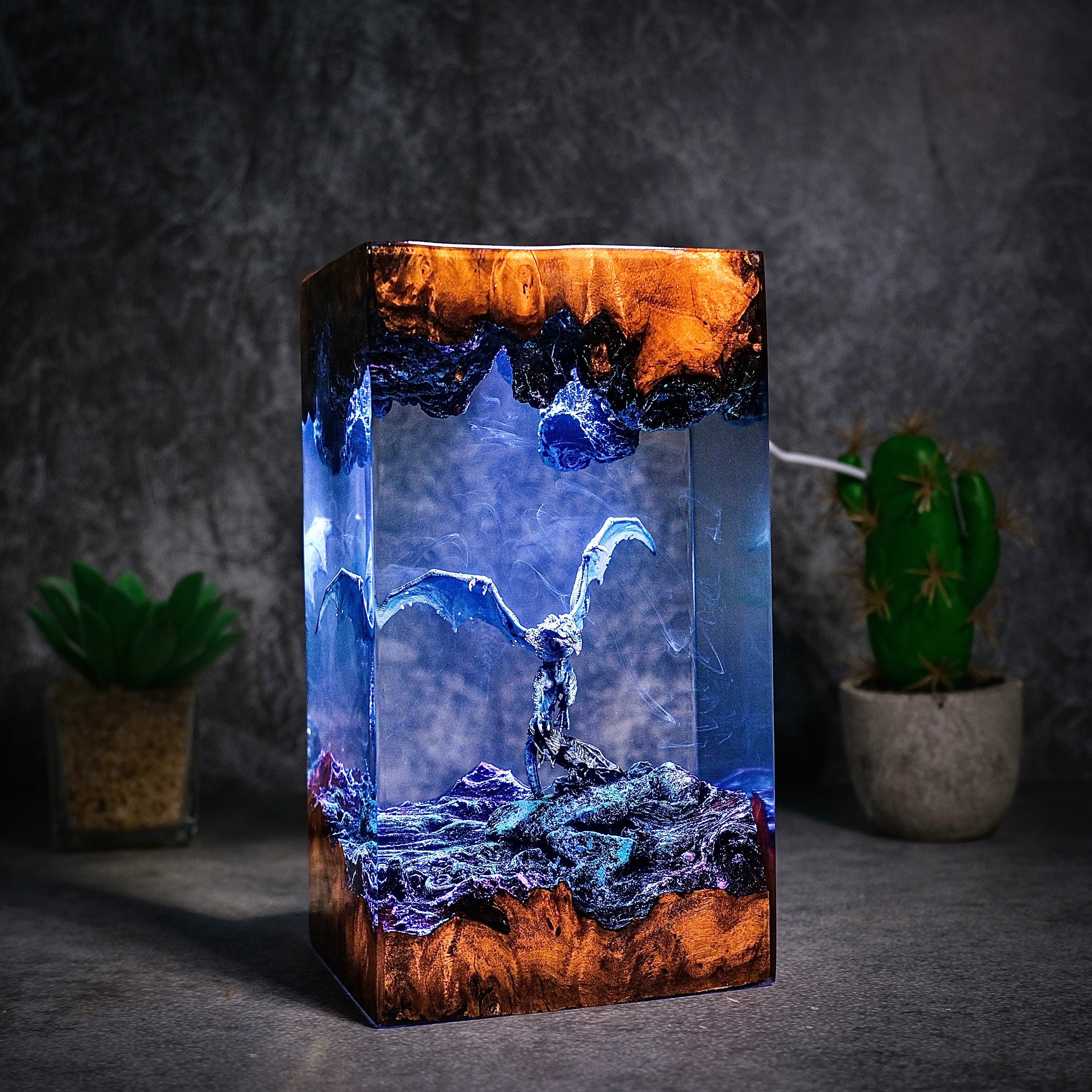 Ice Legend Dragon Resin lamp