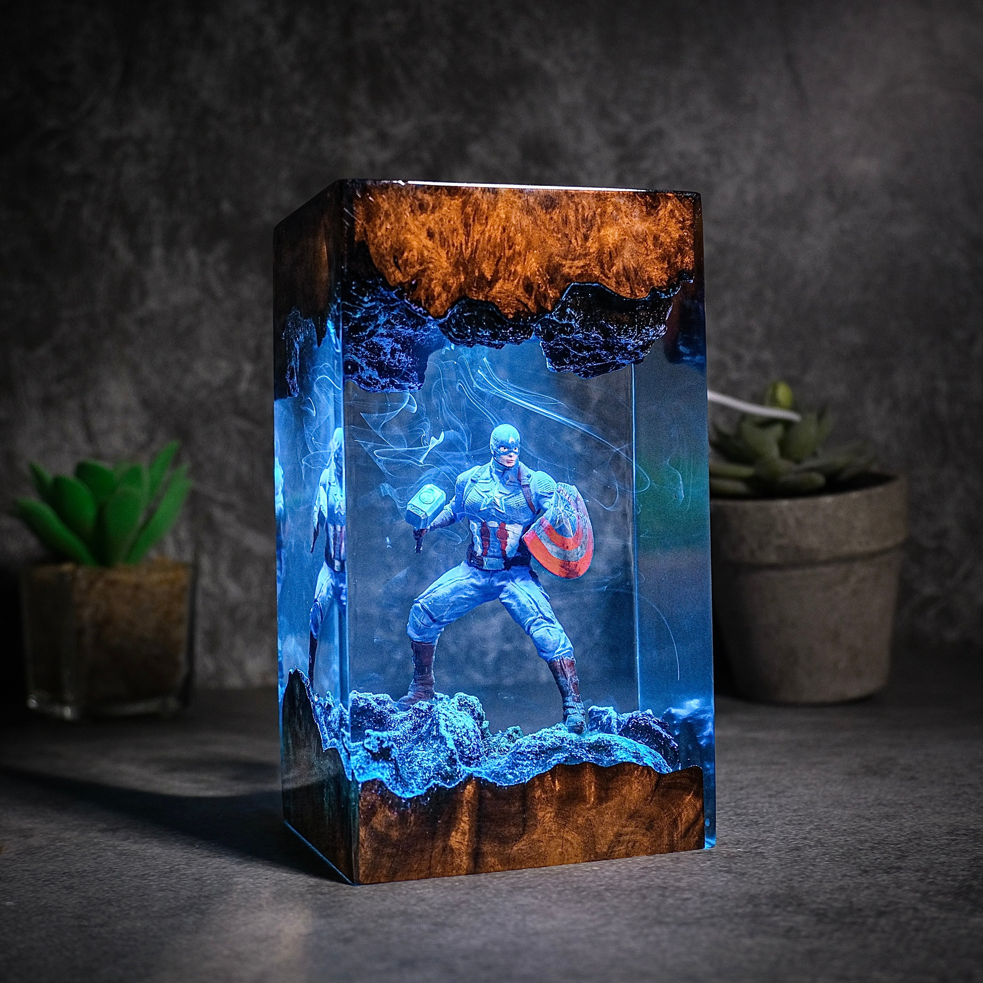 Captain America Resin lamp