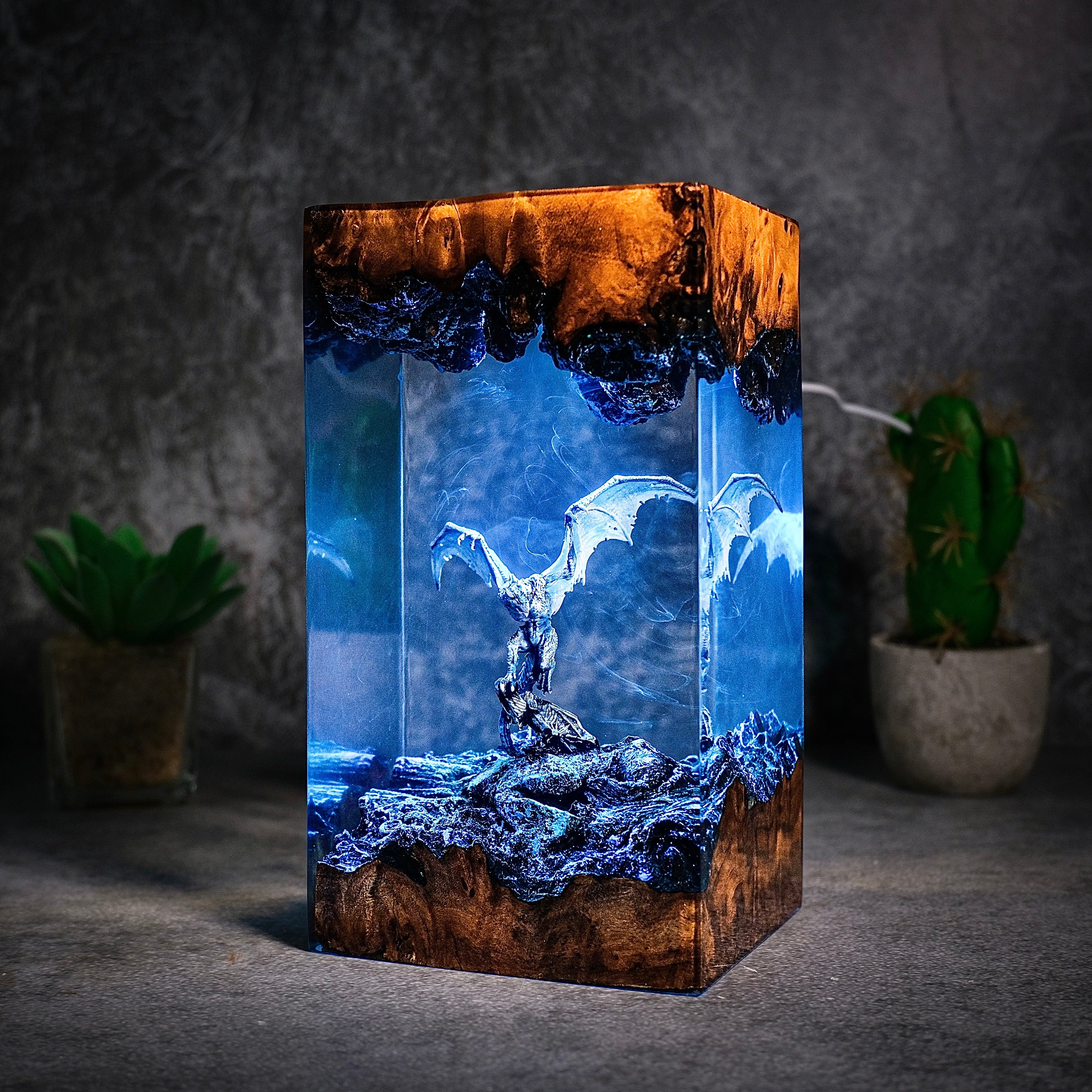 Ice Legend Dragon Resin lamp