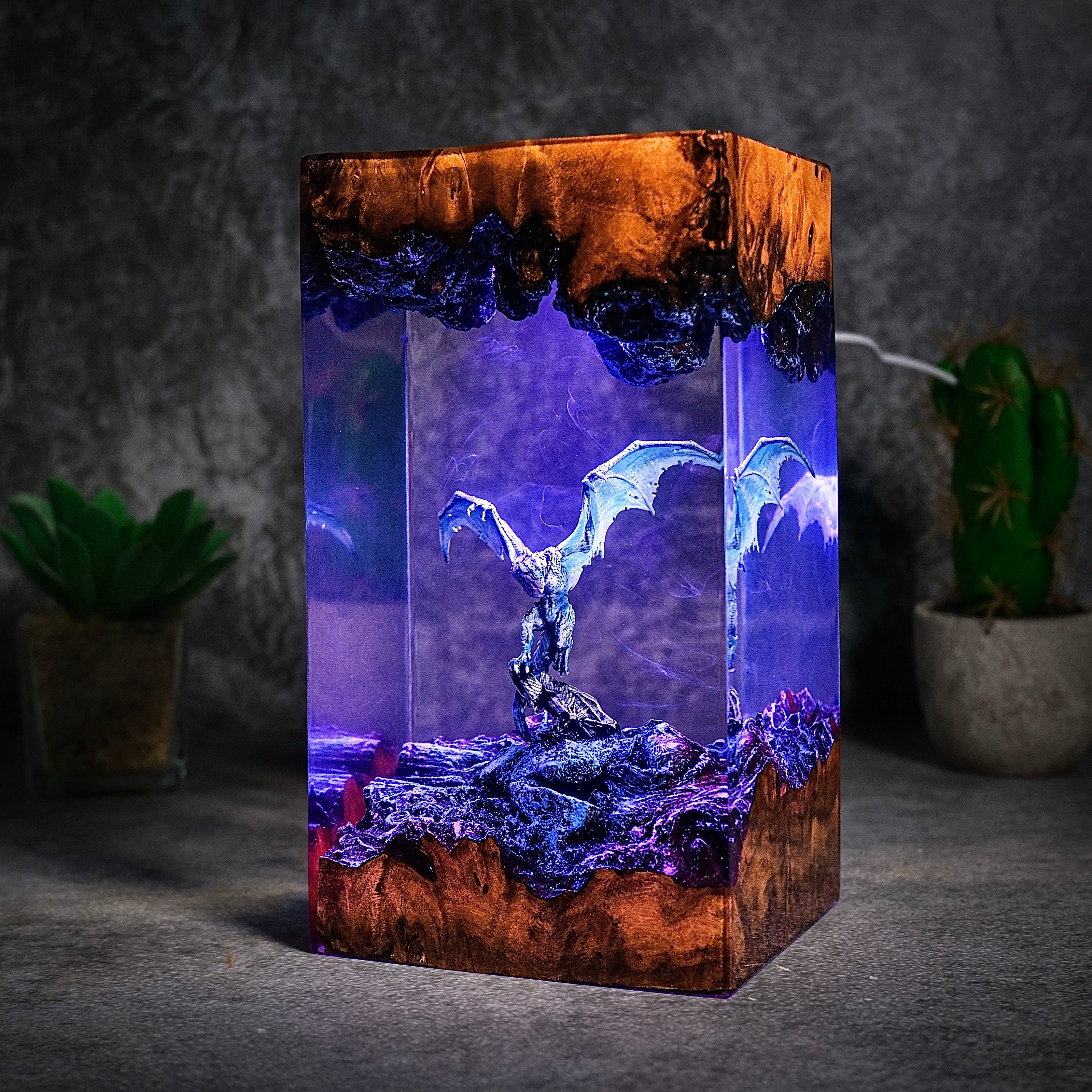 Ice Legend Dragon Resin lamp