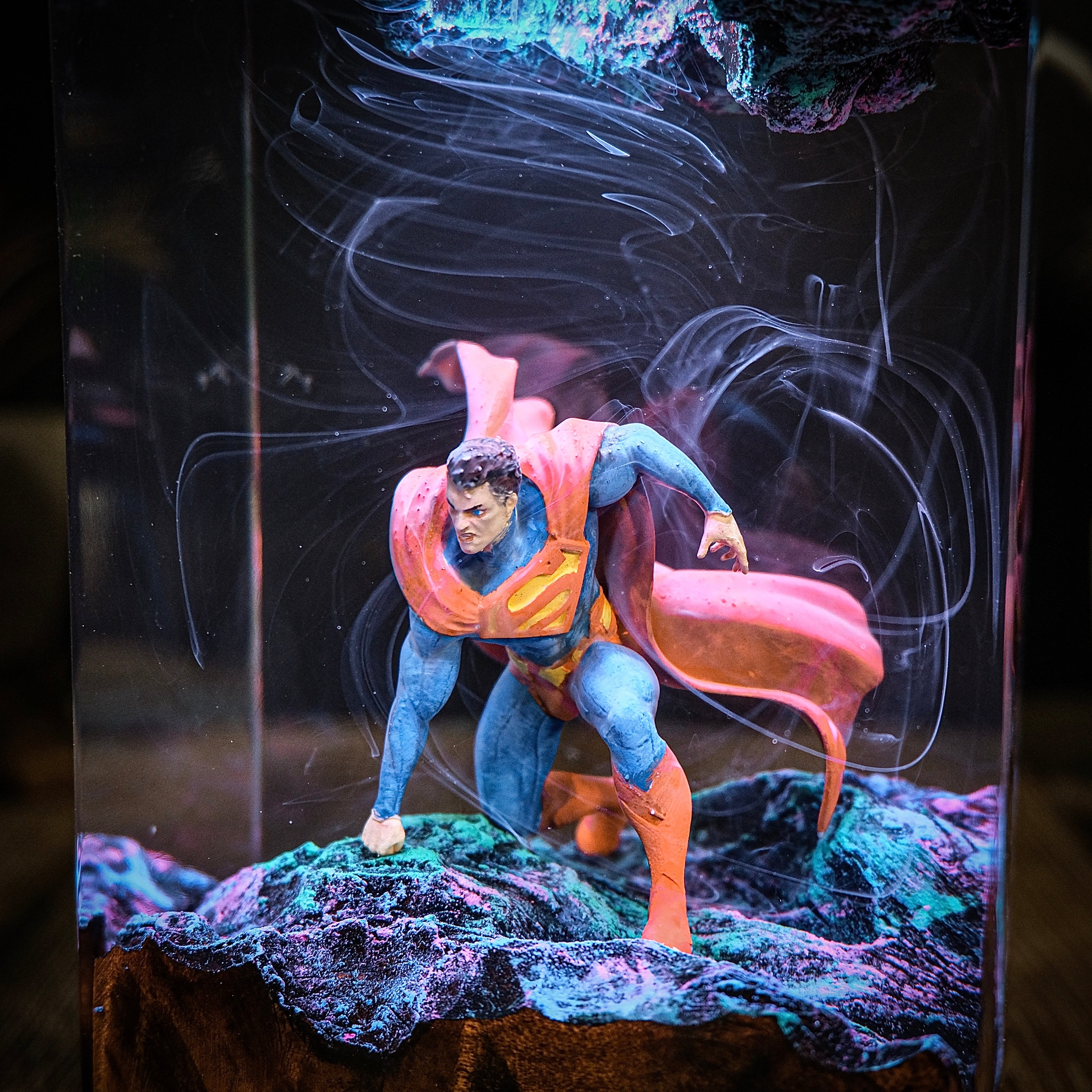 Super man , Man of steel Resin lamp