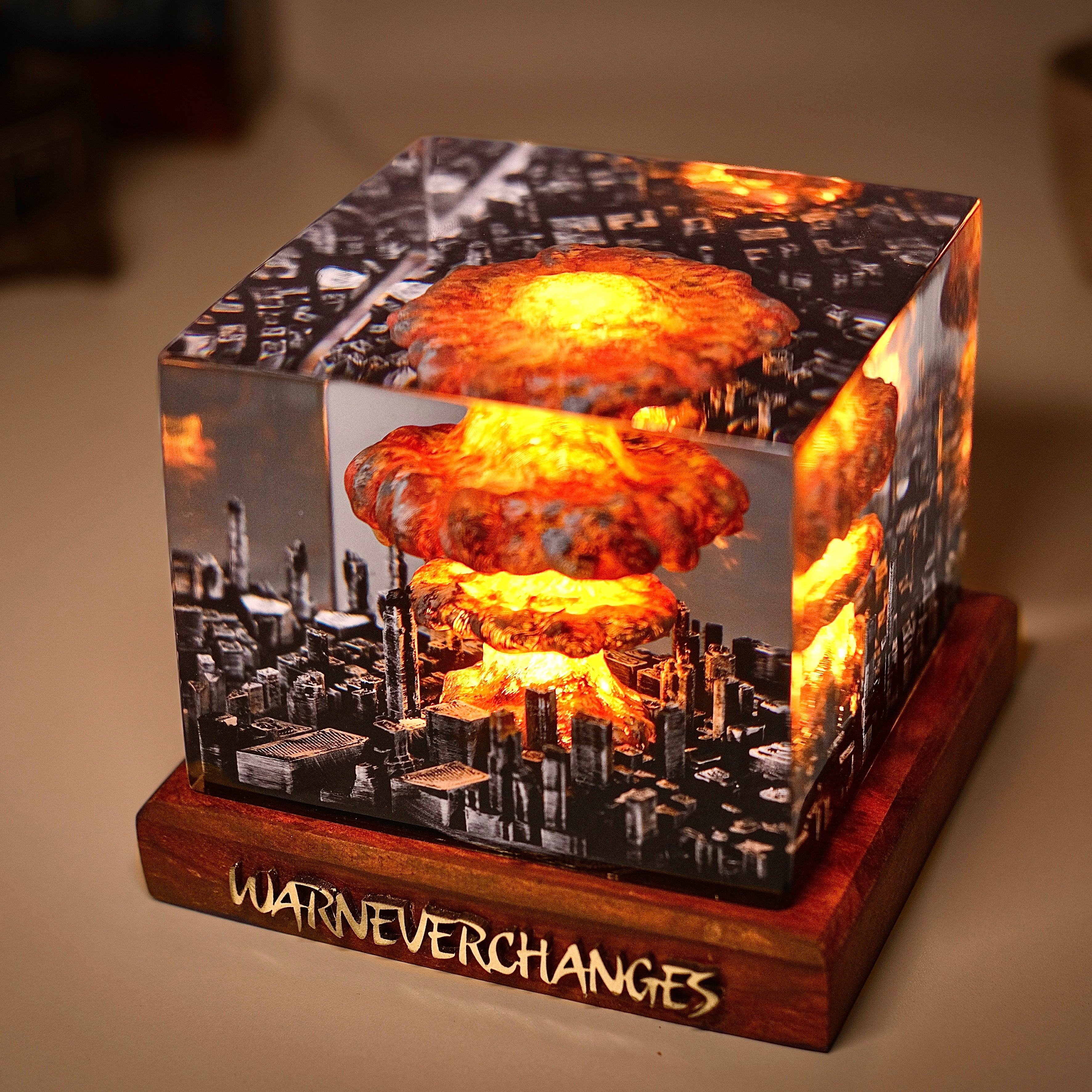 Explosion in the city Resin lamp